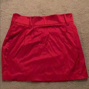 Red skirt with belt loops